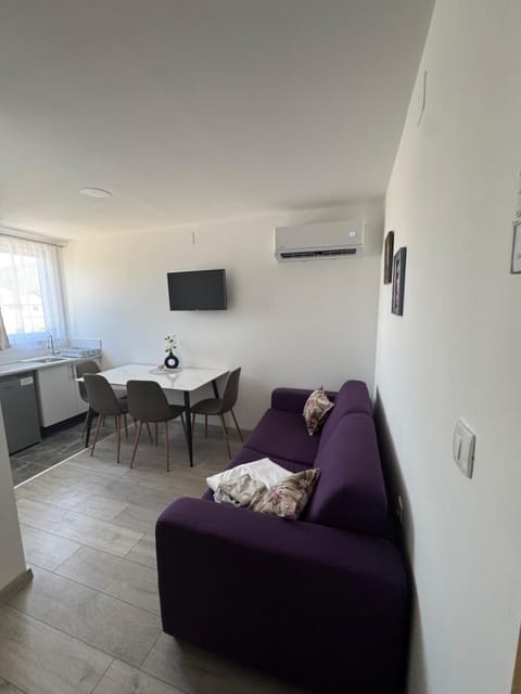 Bed, TV and multimedia, Kitchen or kitchenette, Living room, Photo of the whole room, Seating area, Dining area, Bedroom, air conditioner