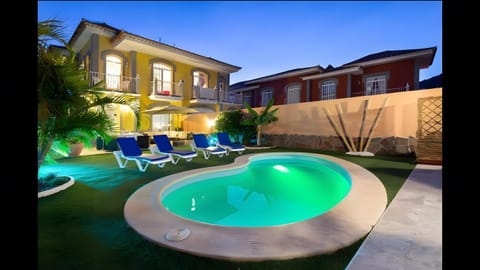 Property building, Living room, Swimming pool