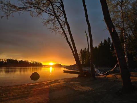 Natural landscape, Beach, Lake view, Sunset