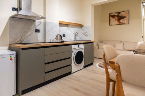 Living room, kitchen