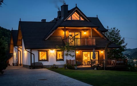 Property building, Night, Garden, Garden view