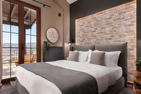 Bedroom, City view, Mountain view