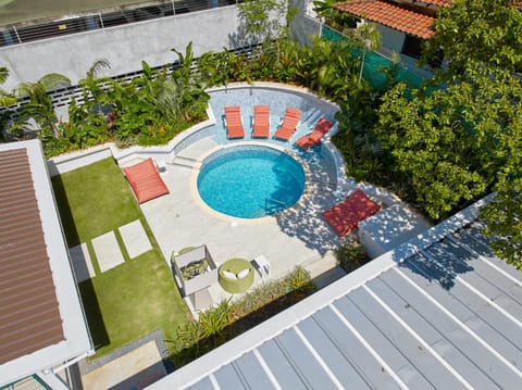 Bird's eye view, Garden, Pool view, Swimming pool, sunbed