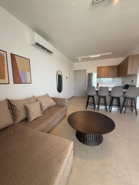 Kitchen or kitchenette, Living room, Seating area, Dining area, air conditioner