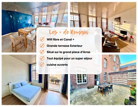 Loft T2 avec terrasse sur la Grand Place d'Arras Apartment in Arras