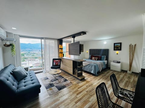 Bed, Living room, Photo of the whole room