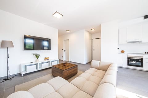 TV and multimedia, Kitchen or kitchenette, Living room, Seating area, Family, oven, stove