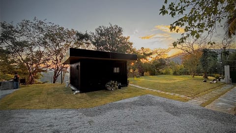 Garden, Mountain view, Sunset