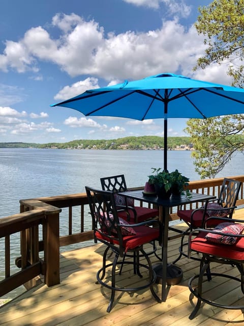 Patio, Day, Natural landscape, View (from property/room), Balcony/Terrace, Seating area, Lake view