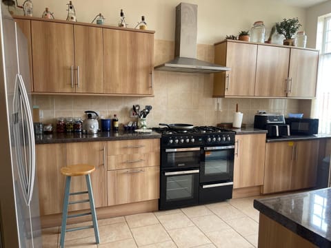 Kitchen or kitchenette, dishwasher, stove, toaster