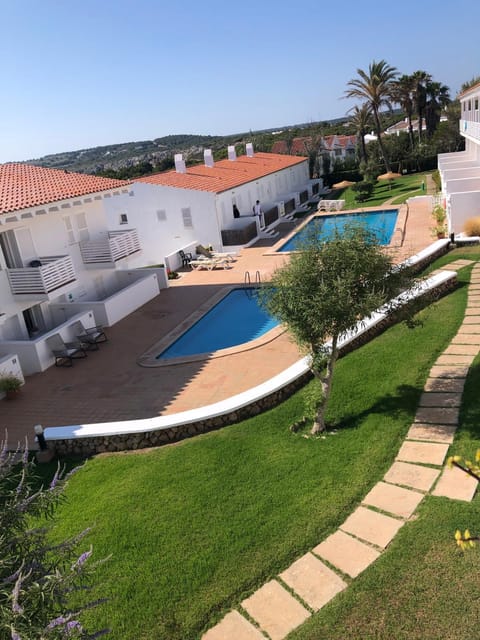 Property building, Living room, Swimming pool