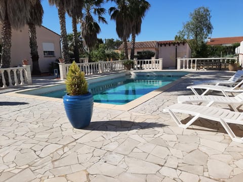 Pool view, sunbed