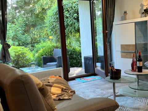 Living room, Seating area, Garden view