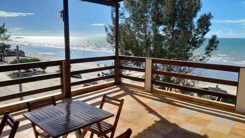 Day, Natural landscape, View (from property/room), Balcony/Terrace, Dining area, Beach, Sea view
