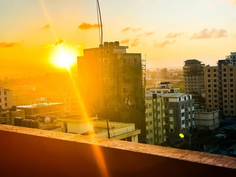 City view, Sunset, sunbed