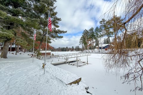 Snowmobile Trail On-Site Cozy Post Lake Retreat House in Wisconsin