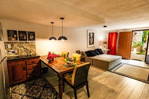 Kitchen or kitchenette, Living room, Dining area