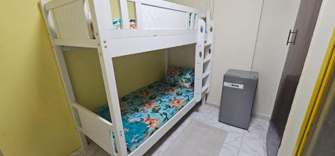 Bed, bunk bed, wardrobe
