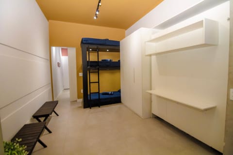 Bedroom, bunk bed, wardrobe