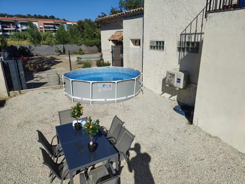 Patio, Day, View (from property/room), Balcony/Terrace, Dining area, Pool view, Swimming pool