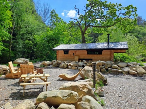 Woodcutters' Cabin Authentic Log Cabin Talybont Aberystwyth SY245DW Cabin in Wales