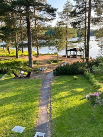 Natural landscape, Garden, Lake view