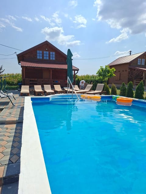 Property building, Swimming pool, sunbed