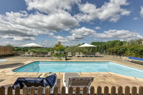 Property building, Living room, Swimming pool