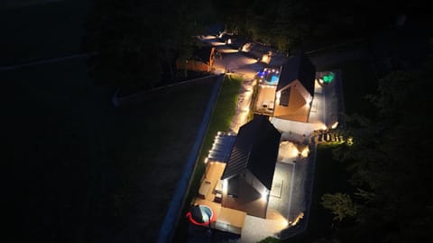 Night, Neighbourhood, Bird's eye view