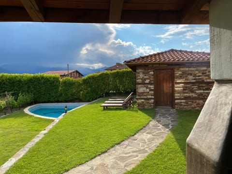 Property building, Patio, Garden, Garden view, Pool view, sunbed