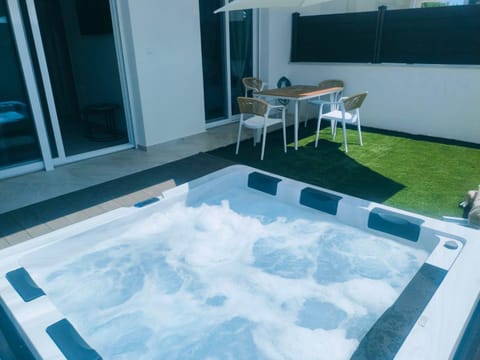 Patio, Hot Tub, sunbed