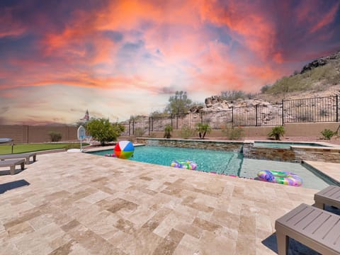 Natural landscape, Mountain view, Pool view, Swimming pool