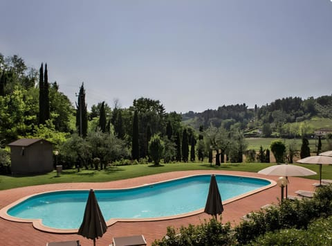 Property building, Living room, Swimming pool