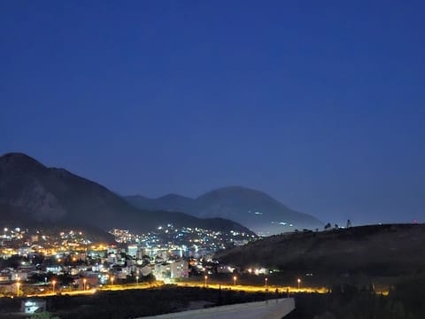 Night, Natural landscape, City view, Mountain view