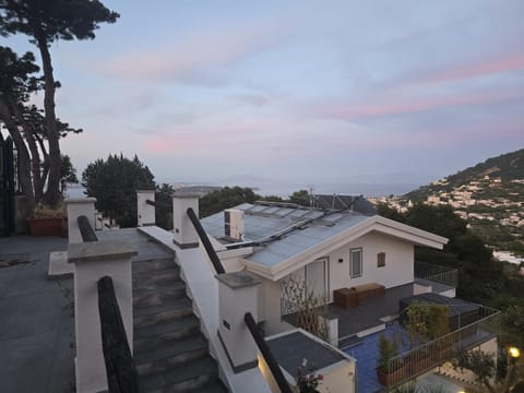 Natural landscape, View (from property/room), Balcony/Terrace, Sea view, Sunset