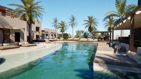 Property building, Patio, Day, Garden, Garden view, Pool view, Swimming pool, Swimming pool, sunbed