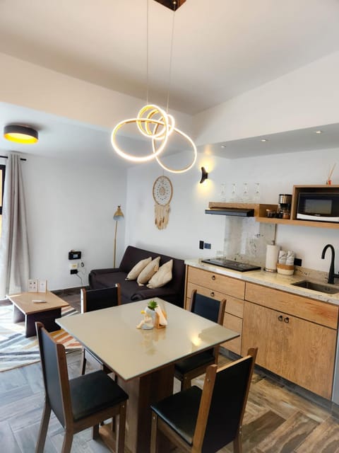Kitchen or kitchenette, Living room, Dining area