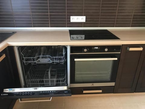 Kitchen or kitchenette, dishwasher, minibar, oven