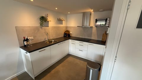 Kitchen or kitchenette, dishwasher, oven, stove