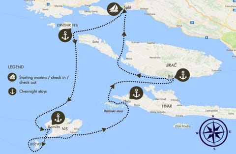 Sailing holiday in Croatia - private sailing yacht 14m House in Split