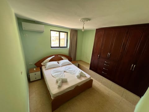 Bed, Photo of the whole room, Bedroom, towels, wardrobe