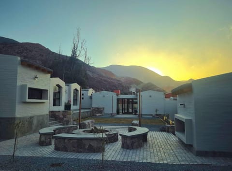 Property building, Natural landscape, Mountain view, Sunset