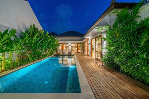 Property building, Night, Garden view