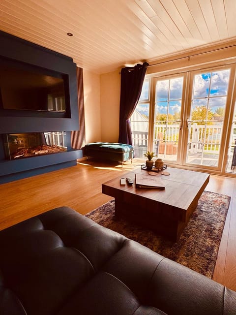 Living room, fireplace