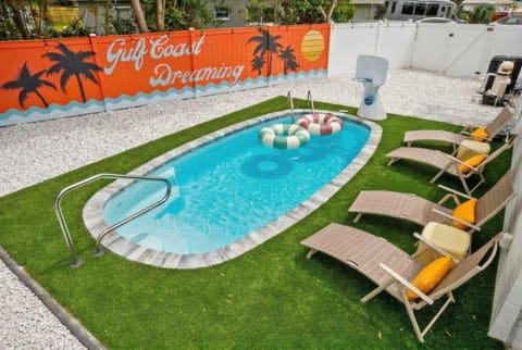 Resort Style Backyard Pool Sport Court Putt Putt House in Florida