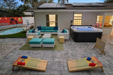 Resort Style Backyard Pool Sport Court Putt Putt House in Florida
