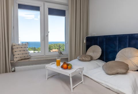 Bed, View (from property/room), Photo of the whole room, Bedroom, Sea view