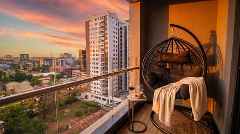 View (from property/room), Balcony/Terrace, City view, Sunset