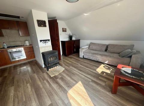 Leba - Apartament z tarasem przy kanale portowym - widok na statki Apartment in Leba