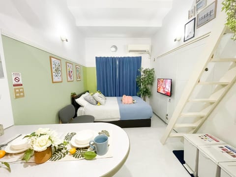 Bed, Photo of the whole room, Bedroom, air conditioner